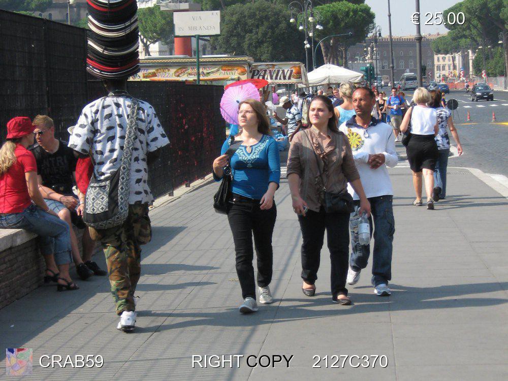 Roma 1999  - Venditore di cappelli / ragazzo Africano 